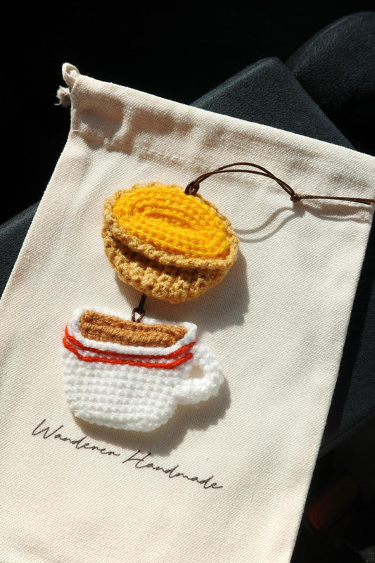 Mini Egg Tart & Milk Tea Set Ornament|迷你蛋撻奶茶掛飾