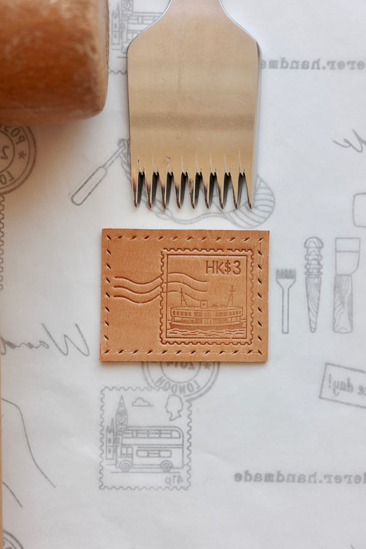 Star Ferry Stamp Leather Tag | 小輪郵票皮革牌子