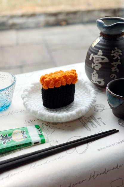 Ikura Gunkan Crochet Pattern | 魚子軍艦鉤針編織教學圖